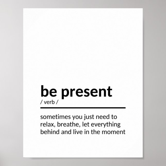 THE PRESENT MOMENT POSTER (Front)