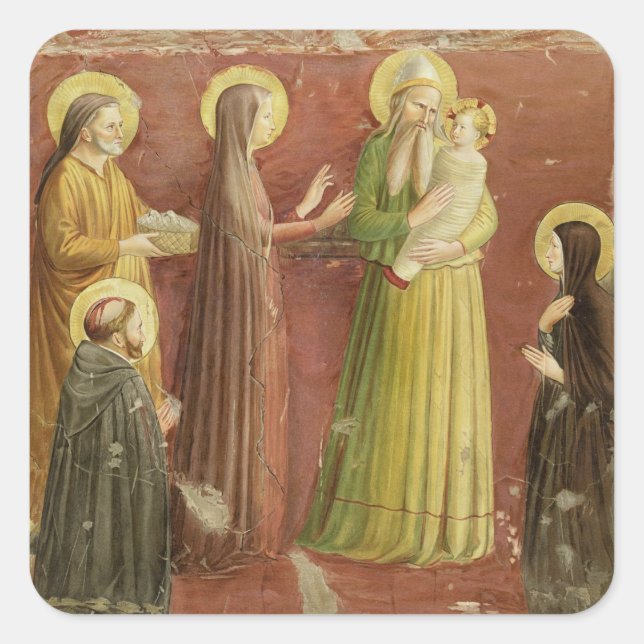 The Presentation in the Temple, from a series of p Square Sticker (Front)