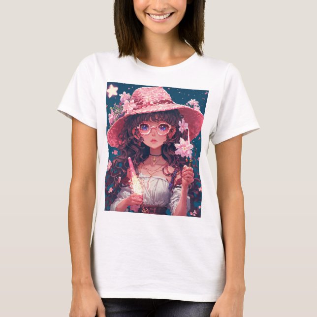 The presented is styles pixel art featuring design T-Shirt (Front)