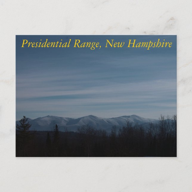 The Presidentials Postcard (Front)