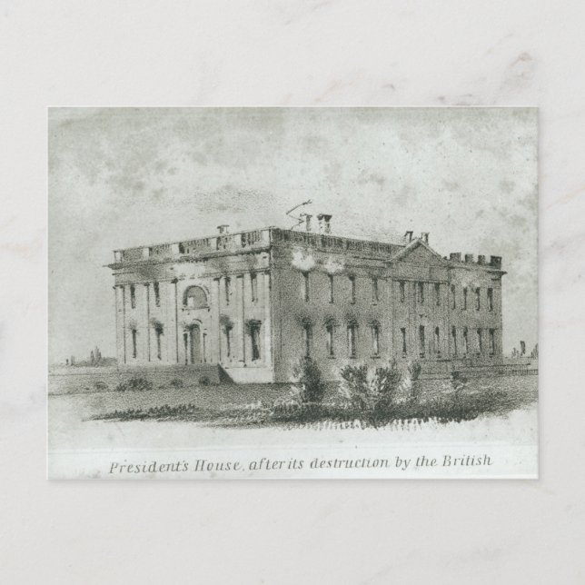 The President's House After its Destruction Postcard (Front)