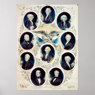The Presidents of the United States - 1842 Poster