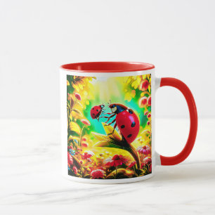 The pretty ladybug and her lovely baby mug
