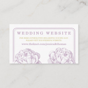 The Pretty Peony Floral Wedding Collection Enclosure Card