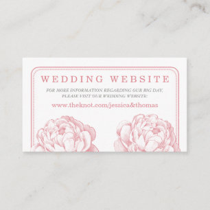The Pretty Peony Floral Wedding Collection Enclosure Card
