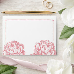 The Pretty Peony Floral Wedding Collection Envelope