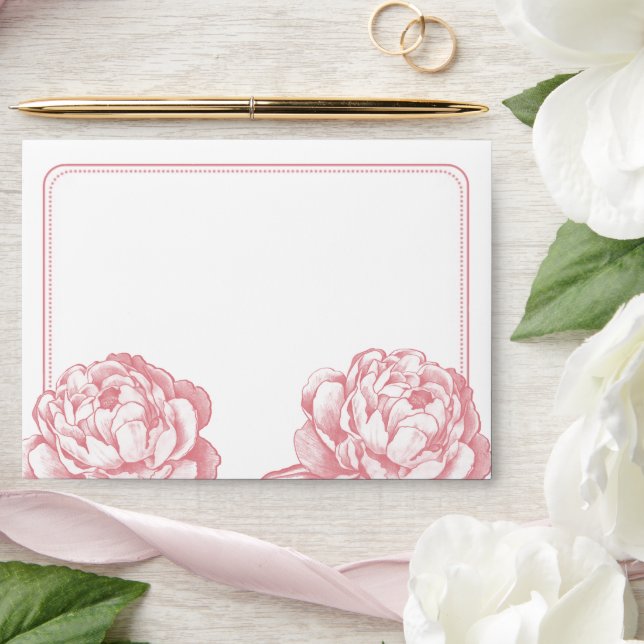 The Pretty Peony Floral Wedding Collection Envelope (Wedding)