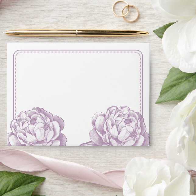 The Pretty Peony Floral Wedding Collection Envelopes (Wedding)