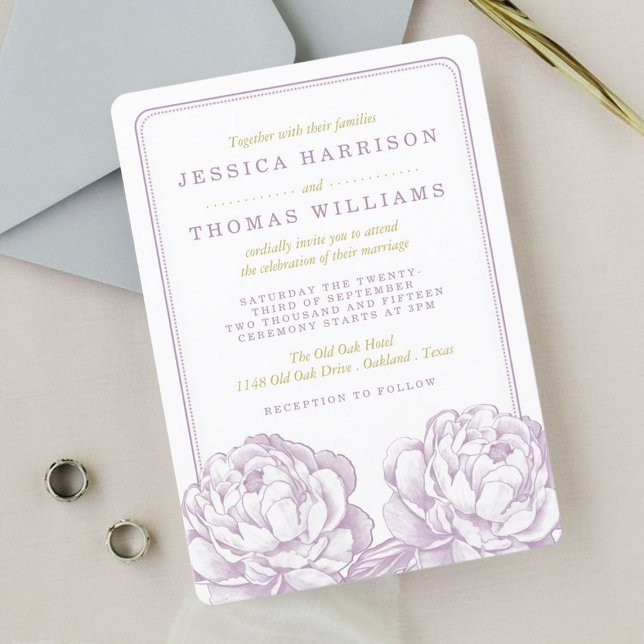 The Pretty Peony Floral Wedding Collection Invitation (Creator Uploaded)