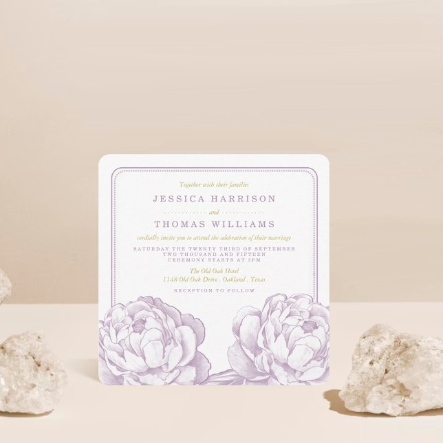 The Pretty Peony Floral Wedding Collection Invitation (Creator Uploaded)