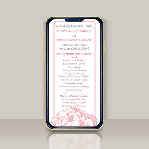 The Pretty Peony Floral Wedding Collection Program Poster