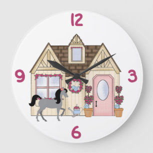 The Pretty Ponies House Horse Clock