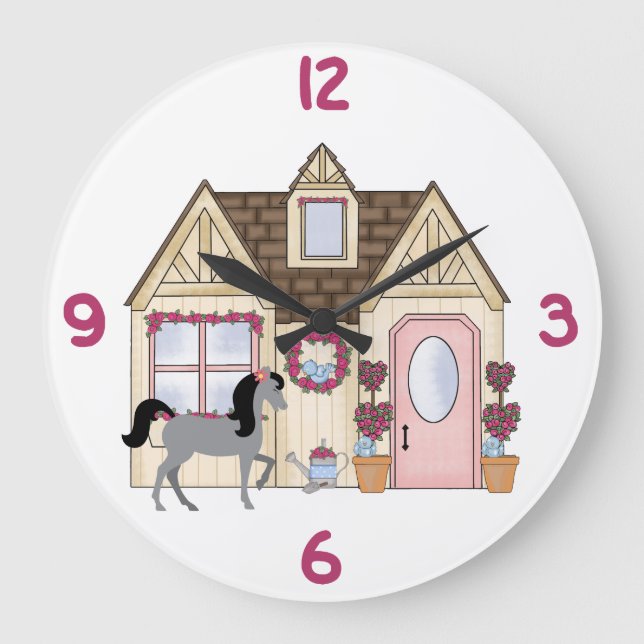 The Pretty Ponies House Horse Clock (Front)