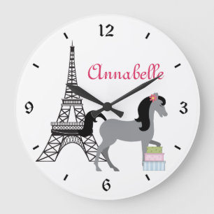 The Pretty Ponies Paris Horse Clock