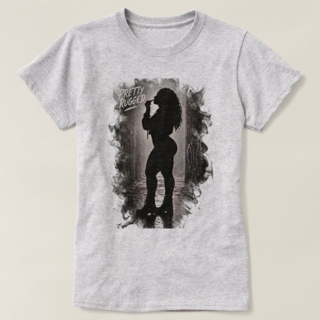 THE PRETTY RUGGED (SILHOUETTE) T-SHIRT (Design Front)