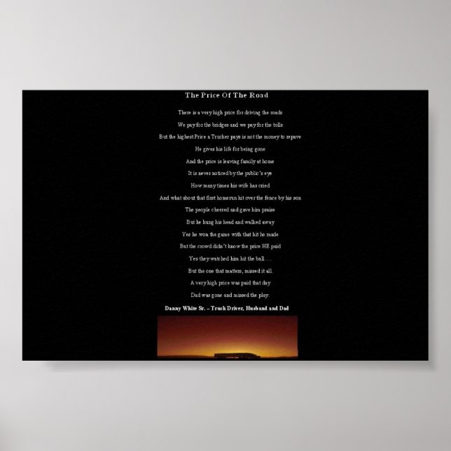 The Price Of The Road Poster (Front)