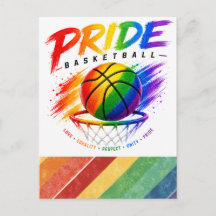 The Pride Basketball Rainbow Themed Design