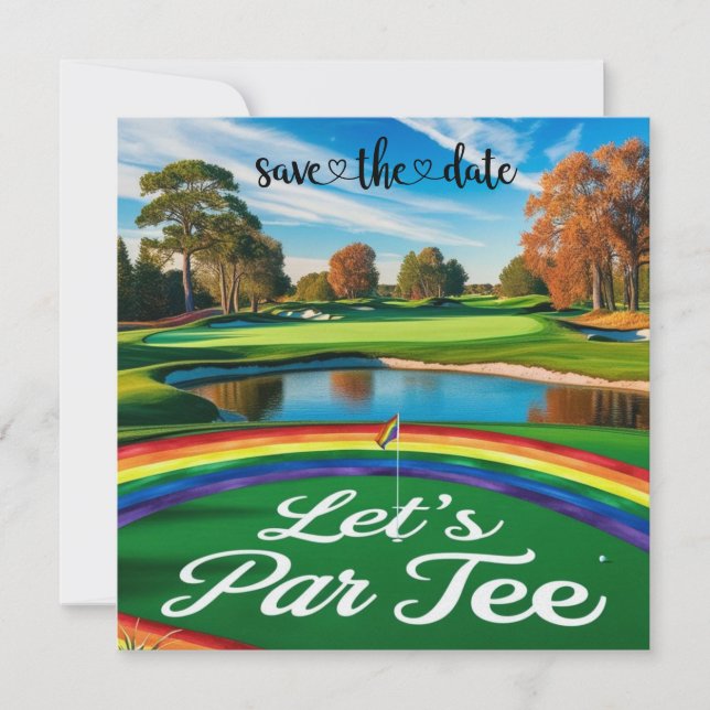 The Pride Golf Course  Tournament for Golfer  Save The Date (Front)