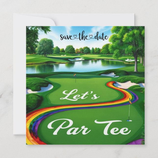 The Pride Golf Course  Tournament for Golfer  Save The Date (Front)