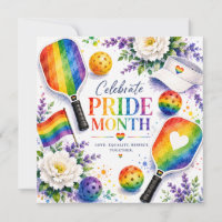 The Pride Pickleball Rainbow themed
