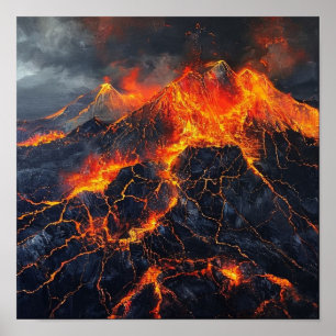 The Primal Awakening: Veins of Molten Fire Consumi Poster