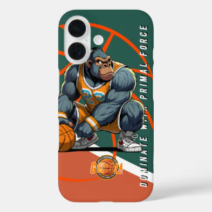 The Primal force of Basketball iPhone 16 Case