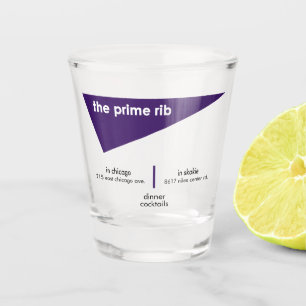 The Prime Rib Restaurants, Chicago, Skokie, IL Shot Glass