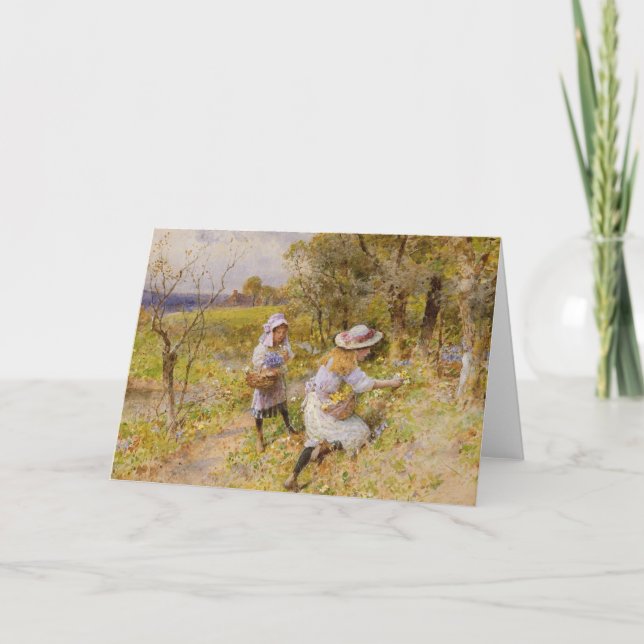 The Primrose Gatherers Card (Front)