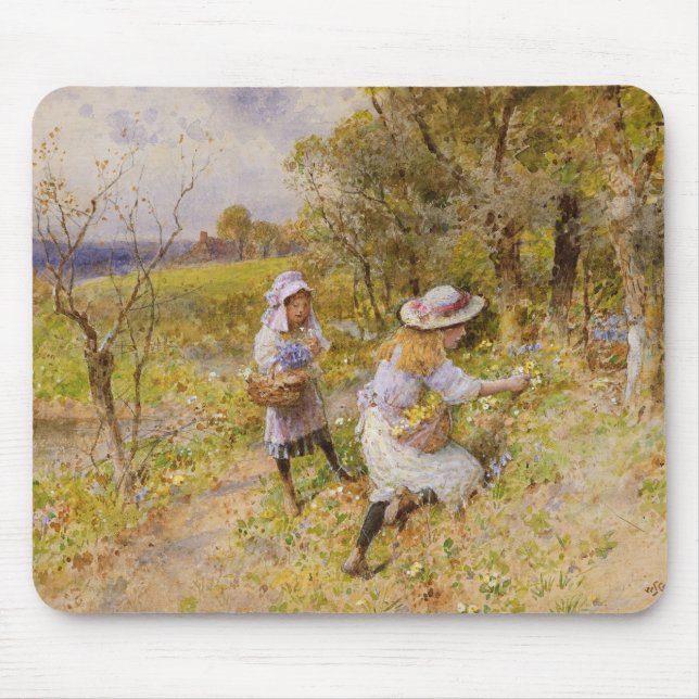 The Primrose Gatherers Mouse Pad (Front)