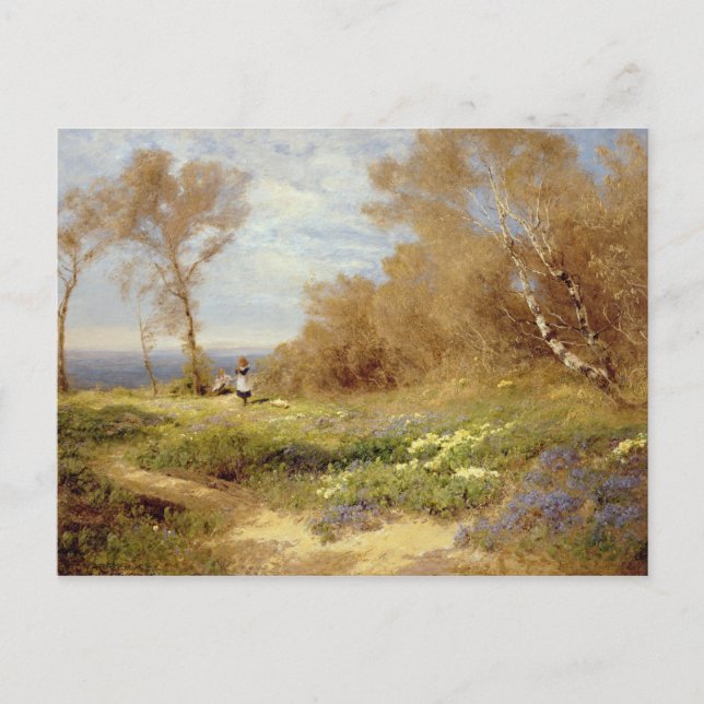 The Primrose Gatherers Postcard (Front)