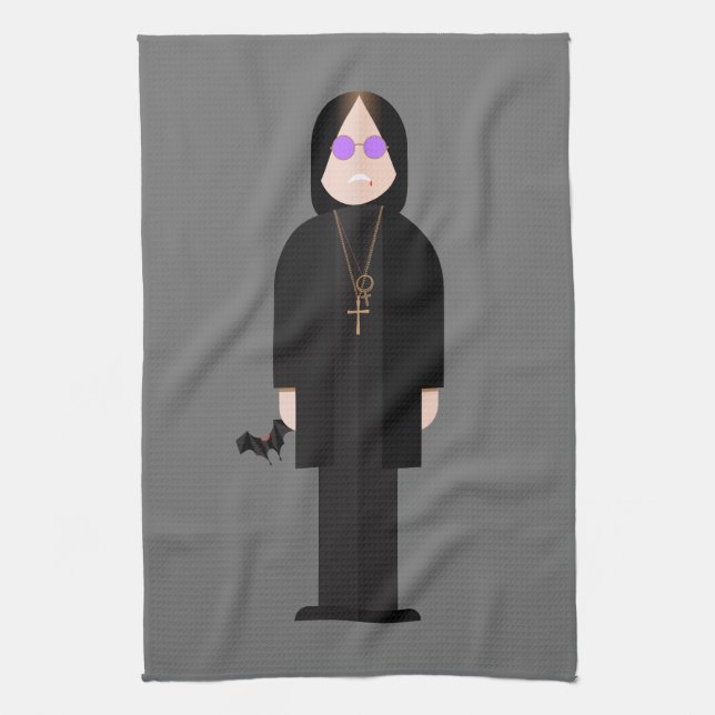 The Prince of Darkness – Rock Legend Kitchen Towel (Vertical)