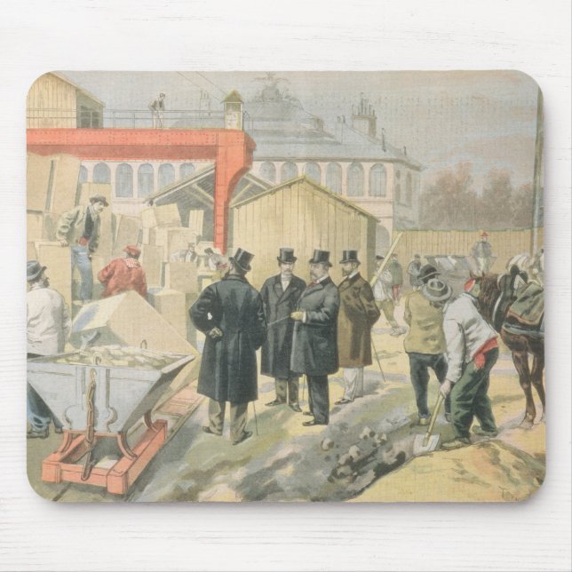 The Prince of Wales  Visiting the Building Mouse Pad (Front)