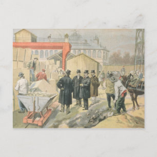 The Prince of Wales  Visiting the Building Postcard