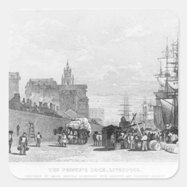The Prince's Dock, Liverpool Square Sticker (Front)