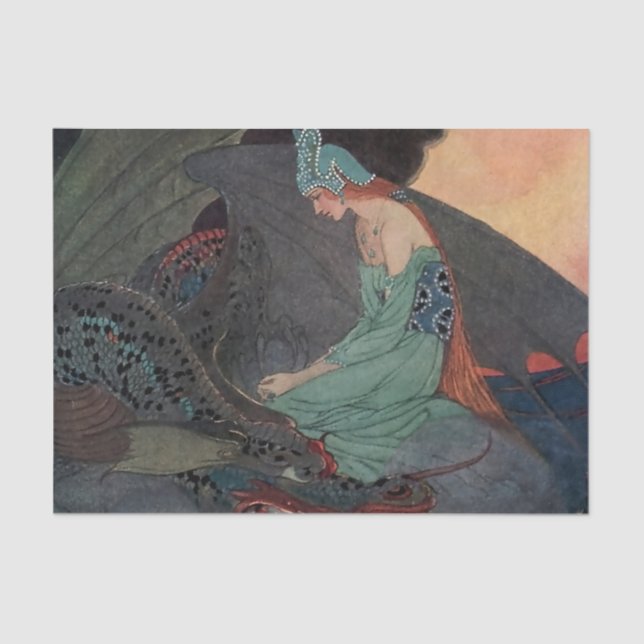 “The Princess and The Dragon” by Elenore Abbott Tissue Paper (Front)