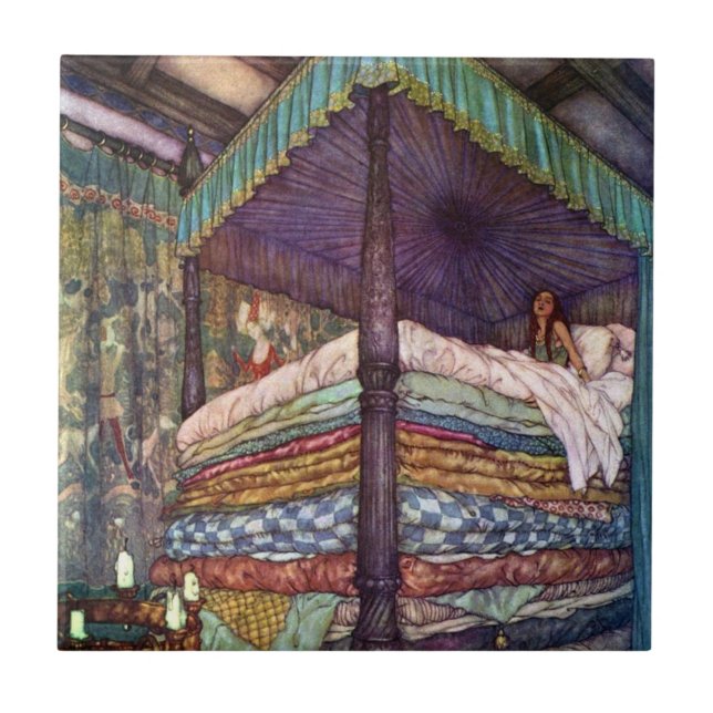 The Princess and the Pea Ceramic Tile (Front)
