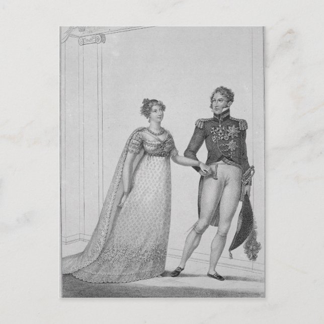 The Princess Charlotte of Wales and Prince Postcard (Front)