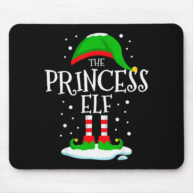 The Princess Elf Christmas Family Matching Xmas Wo Mouse Pad (Front)