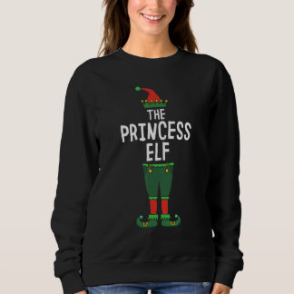 The princess Elf Claus Present Reindeer Snowman Ho Sweatshirt