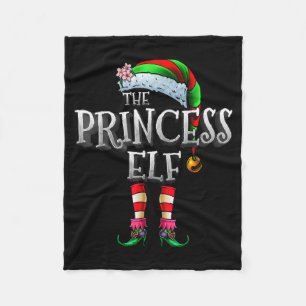 The Princess Elf Shirt Matching Family Funny Chris Fleece Blanket