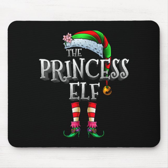 The Princess Elf Shirt Matching Family Funny Chris Mouse Pad (Front)