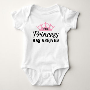 The Princess Has Arrived Tiara Crown Baby Bodysuit