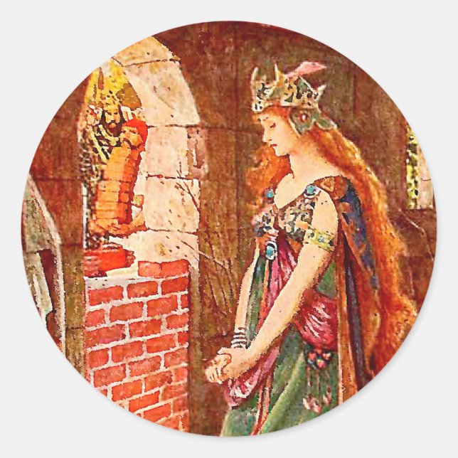 The Princess Imprisoned Classic Round Sticker (Front)