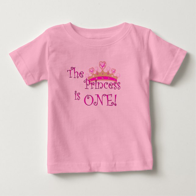 The princess is 1 baby T-Shirt (Front)