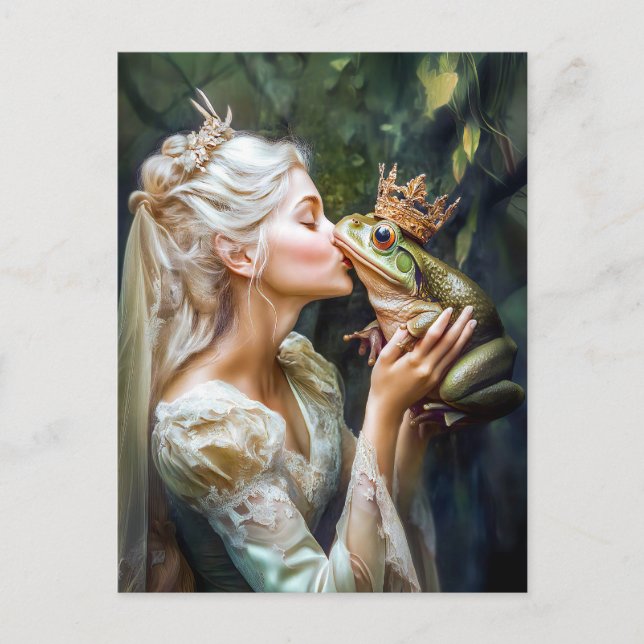 The Princess Kissing the Frog Prince Postcard (Front)
