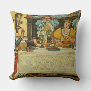 The Princess Shares her Dinner with the Frog, from Cushion