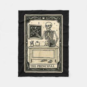 The Principal Tarot Card - Halloween Soky Gothic S Fleece Blanket