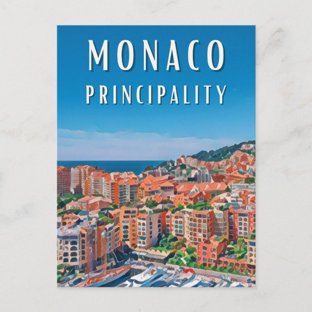 The Principality of Monaco Postcard (Front)