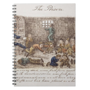 The Prison, 1858 (coloured engraving) Notebook