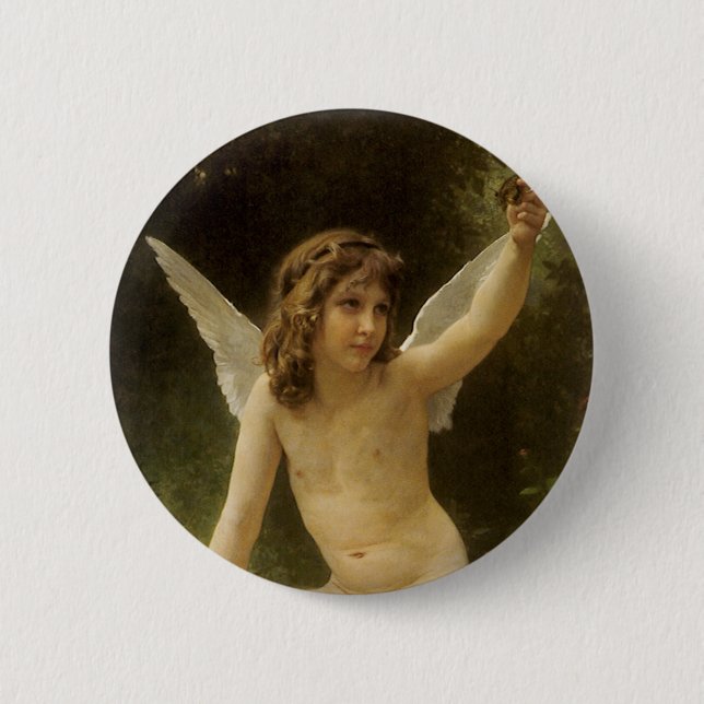 The Prisoner (Le Captif) by Bouguereau 6 Cm Round Badge (Front)